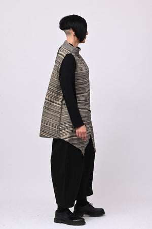 Gilet punte rigato - Biscotto