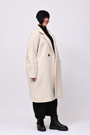 Cappotto over doppio petto - Burro