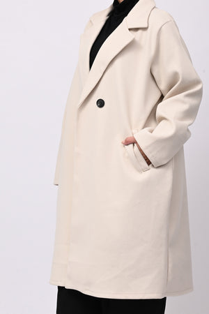 Cappotto over doppio petto - Burro
