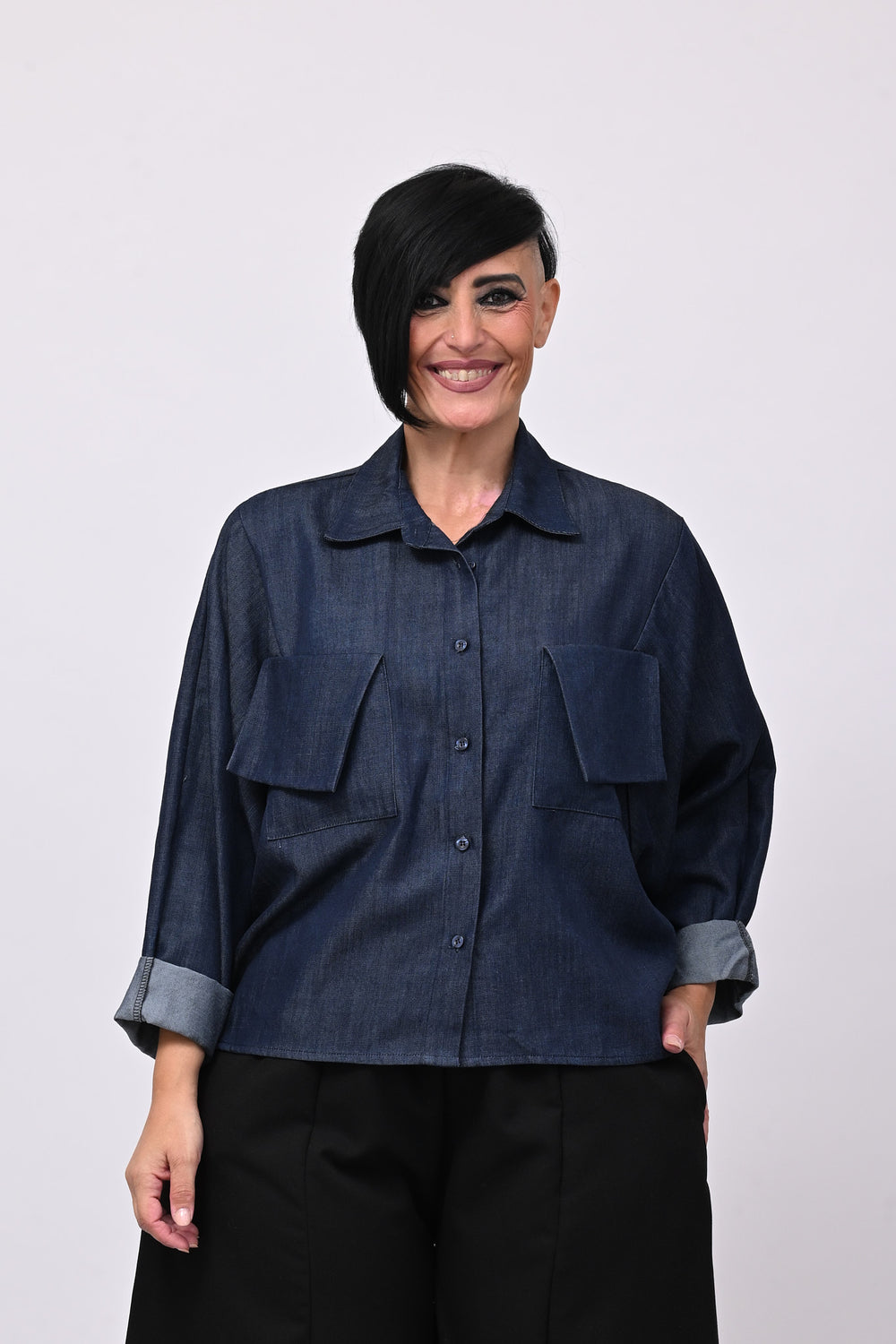 Giacca camicia jeans - Blu scuro