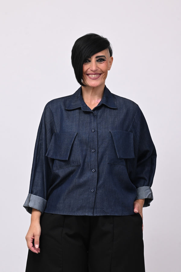 Giacca camicia jeans - Blu scuro