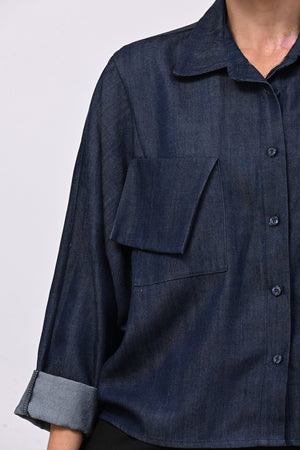 Giacca camicia jeans - Blu scuro