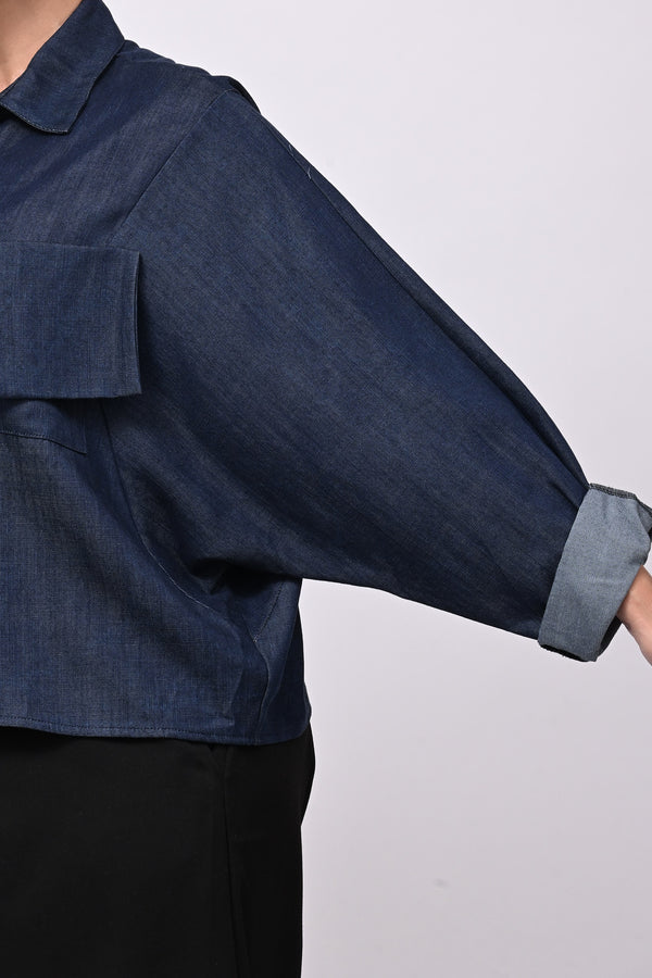Giacca camicia jeans - Blu scuro