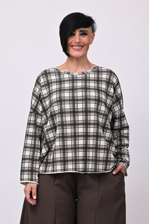 Felpa scatoletta tartan - Burro