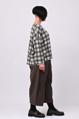 Felpa scatoletta tartan - Burro