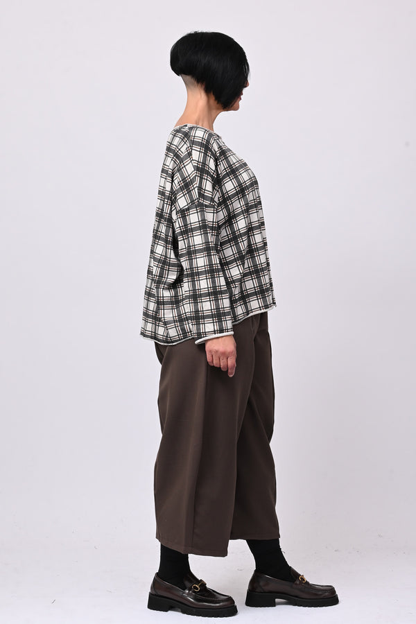 Felpa scatoletta tartan - Burro