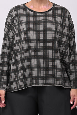 Felpa scatoletta tartan - Grigio