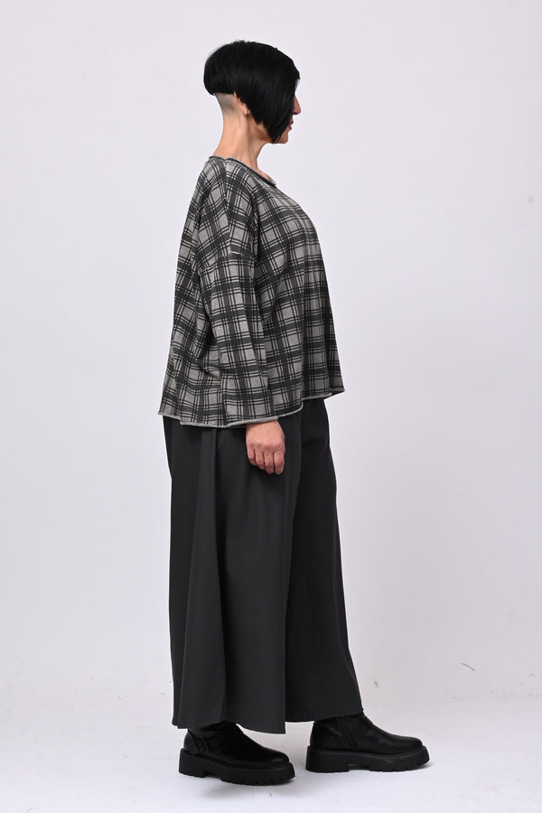 Felpa scatoletta tartan - Grigio