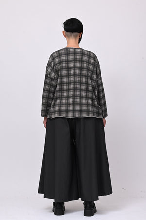 Felpa scatoletta tartan - Grigio