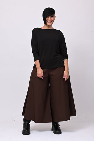 Maglia scatoletta righe - Nero