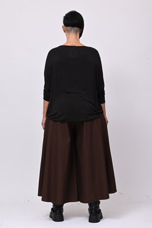 Maglia scatoletta righe - Nero