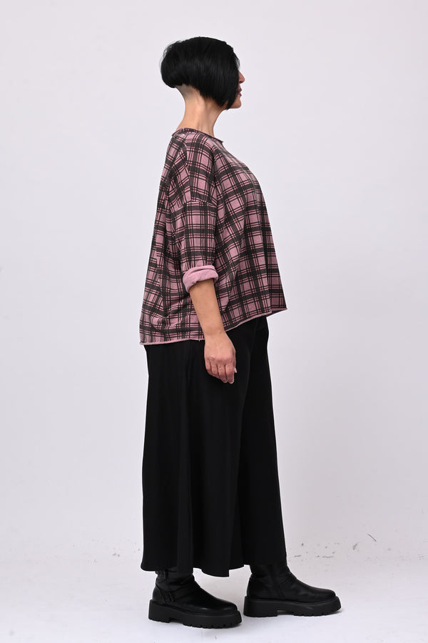 Felpa scatoletta tartan - Rosa