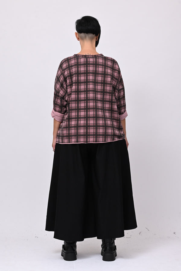 Felpa scatoletta tartan - Rosa