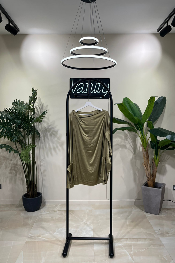 Blusa raso over - Oliva