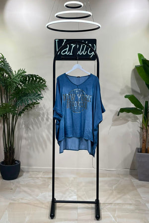 Blusa chambrye over - New York