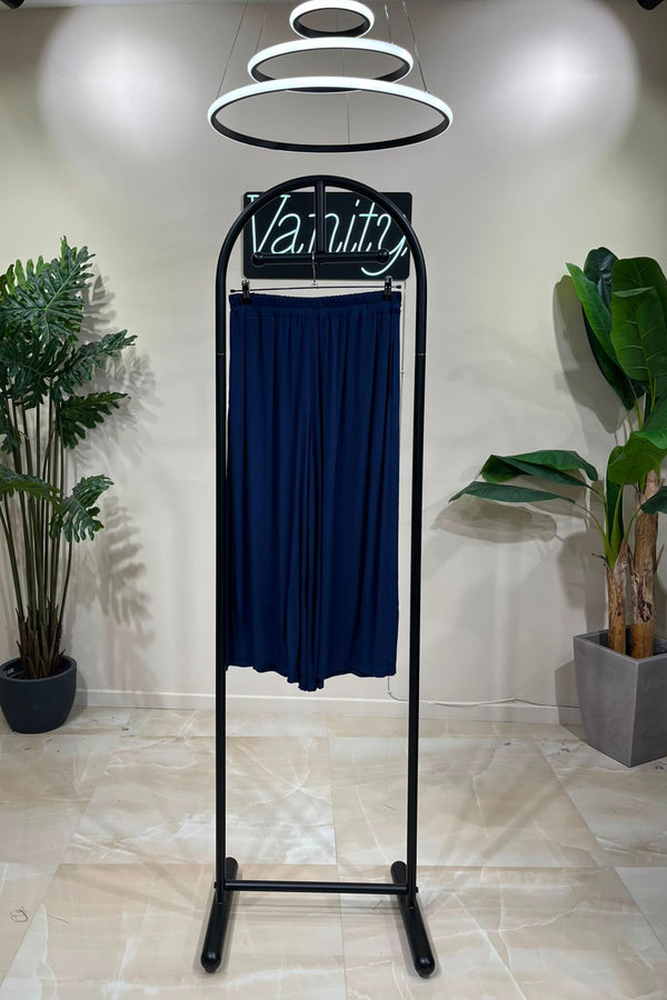 Pantalone viscosa cuciture - Blu