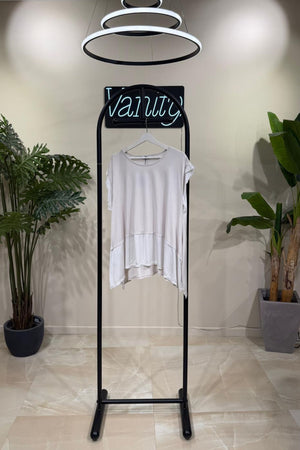 Maglia frange raso - Burro