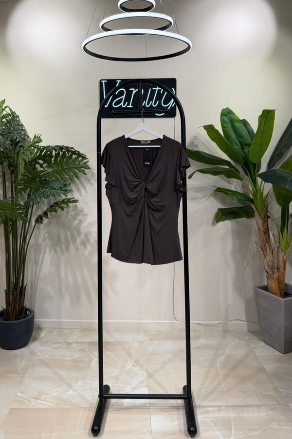 Maglia nodo incrocio - Moro