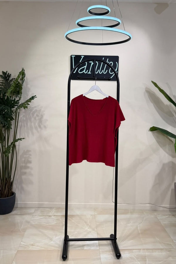 Pull scatoletta mezza manica - Cardinale
