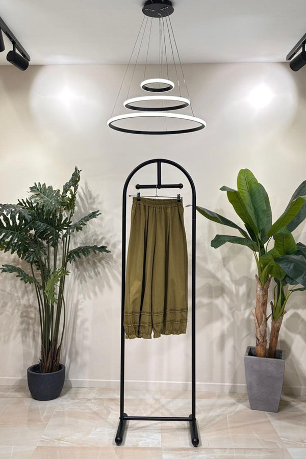 Pantalone 3 rouches - Oliva