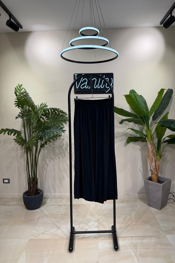 Pantalone palazzo viscosa - Nero