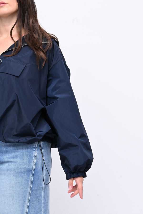 Incerata zip cappuccio - Blu