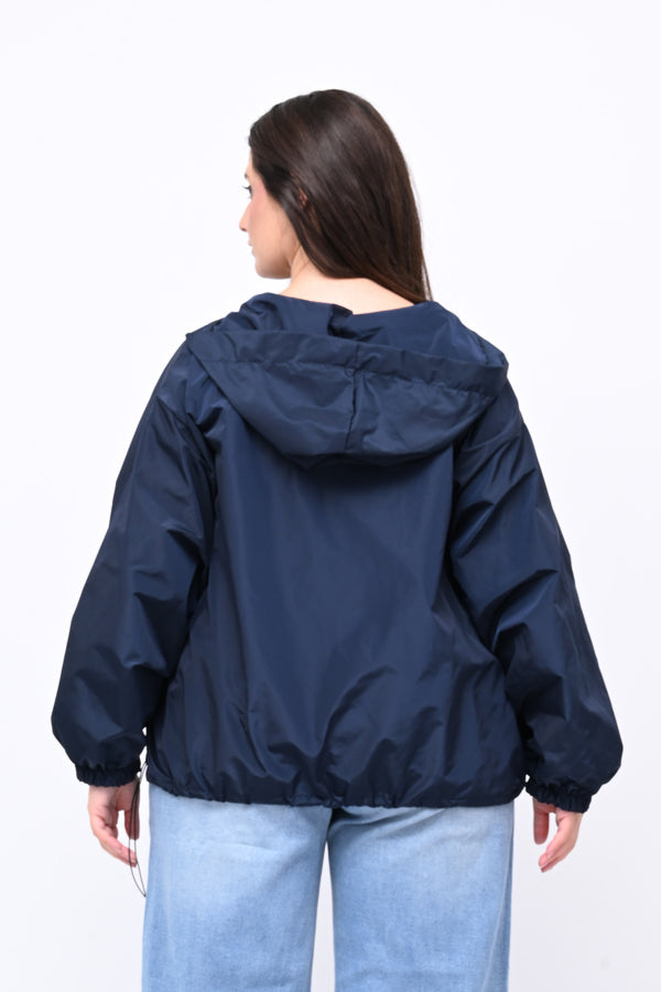 Incerata zip cappuccio - Blu