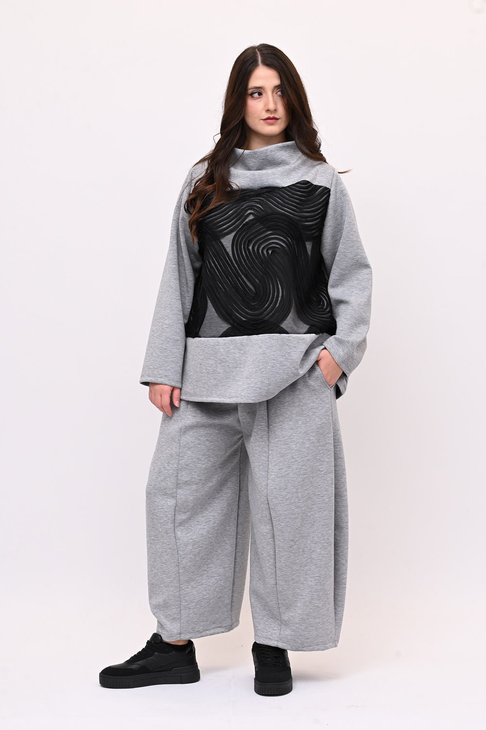 Completo neoprene taftà - Grigio sport