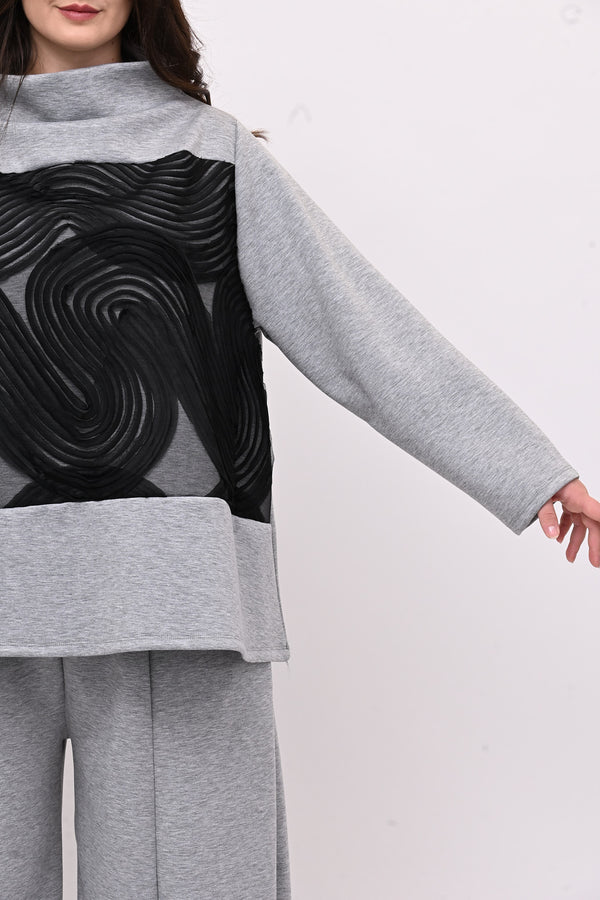 Completo neoprene taftà - Grigio sport