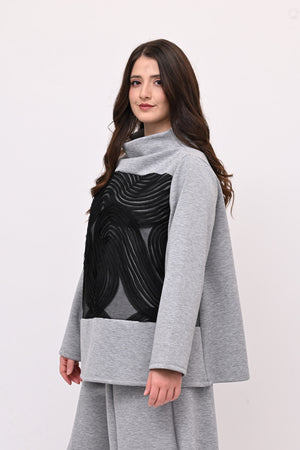 Completo neoprene taftà - Grigio sport