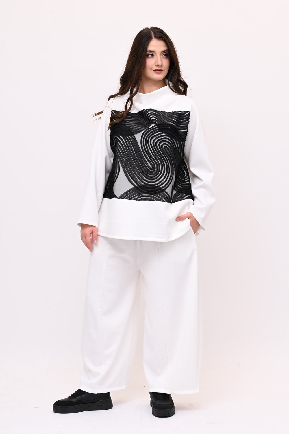 Completo neoprene taftà - Bianco