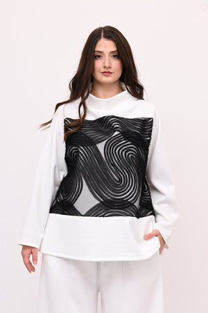 Completo neoprene taftà - Bianco