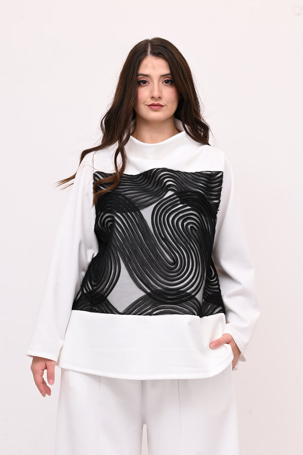 Completo neoprene taftà - Bianco