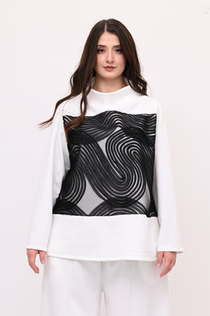 Completo neoprene taftà - Bianco