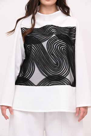 Completo neoprene taftà - Bianco