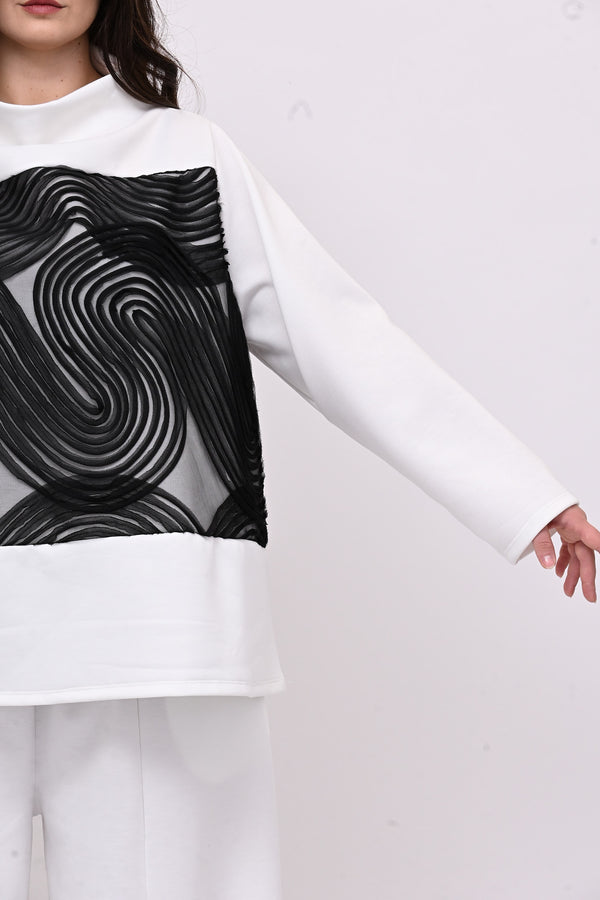 Completo neoprene taftà - Bianco