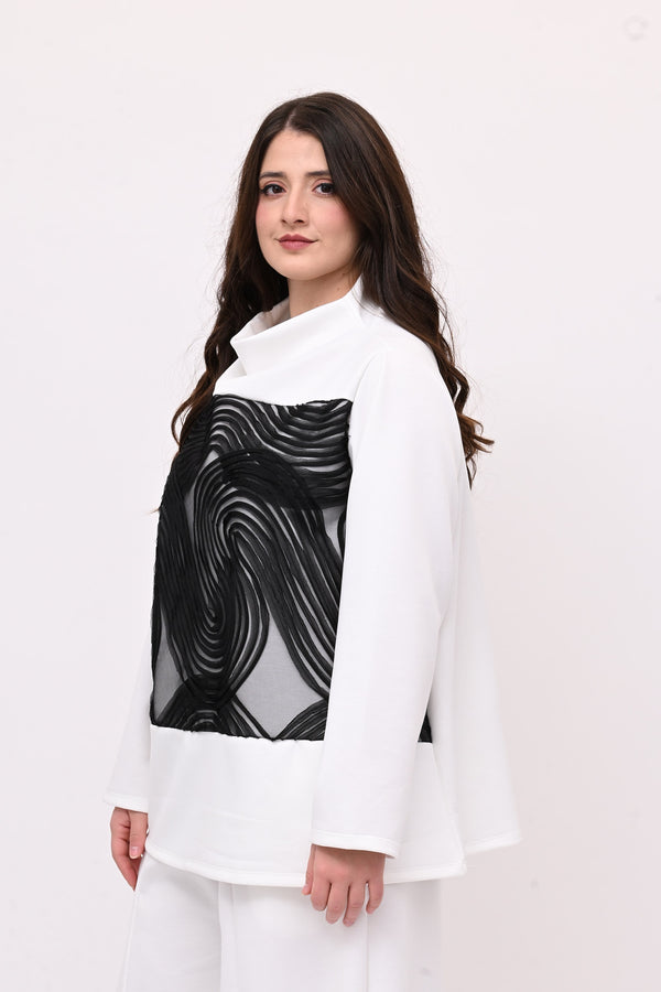 Completo neoprene taftà - Bianco