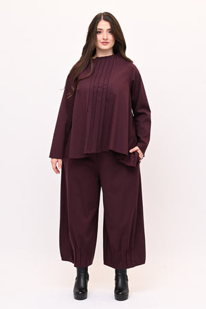 Completo punto Milano cuciture - Vino