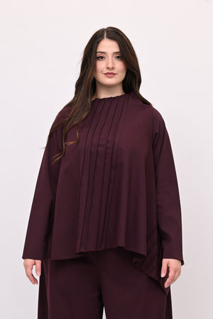 Completo punto Milano cuciture - Vino