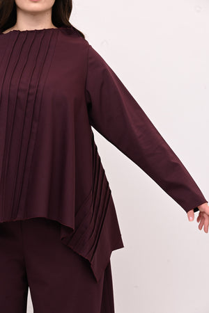 Completo punto Milano cuciture - Vino