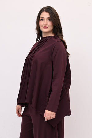 Completo punto Milano cuciture - Vino