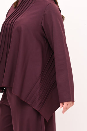 Completo punto Milano cuciture - Vino