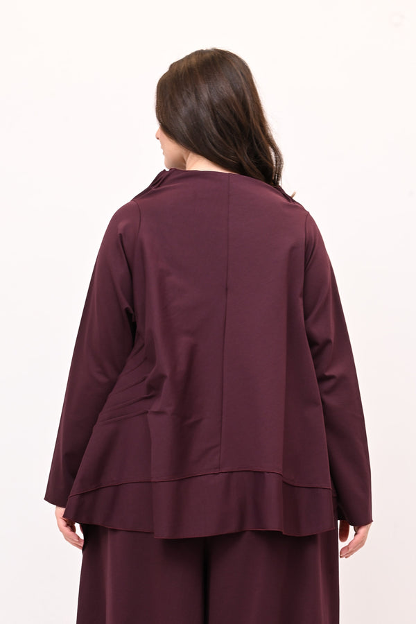 Completo punto Milano cuciture - Vino