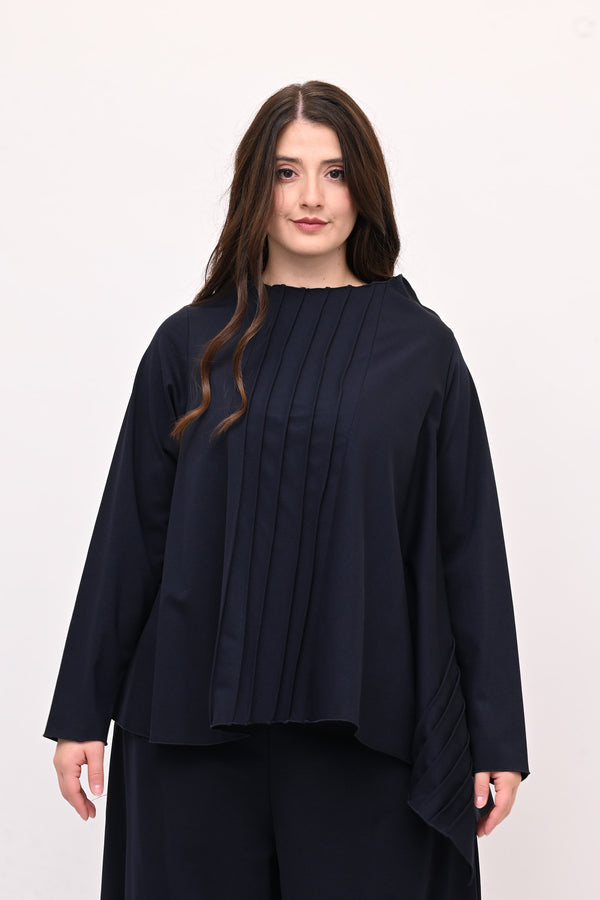 Completo punto Milano cuciture - Blu