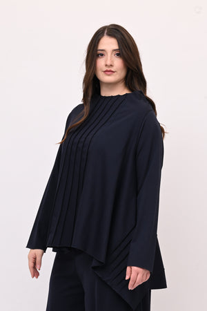 Completo punto Milano cuciture - Blu