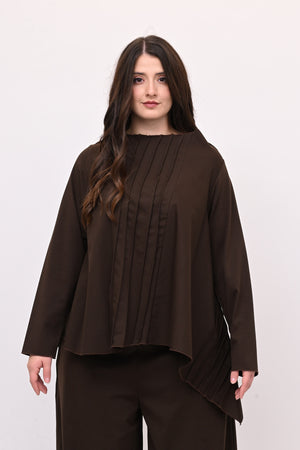 Completo punto Milano cuciture - Moro