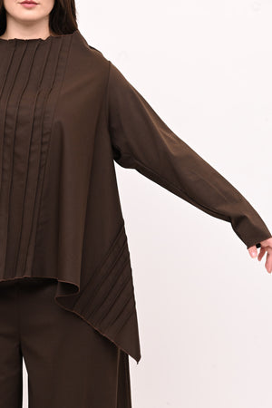 Completo punto Milano cuciture - Moro