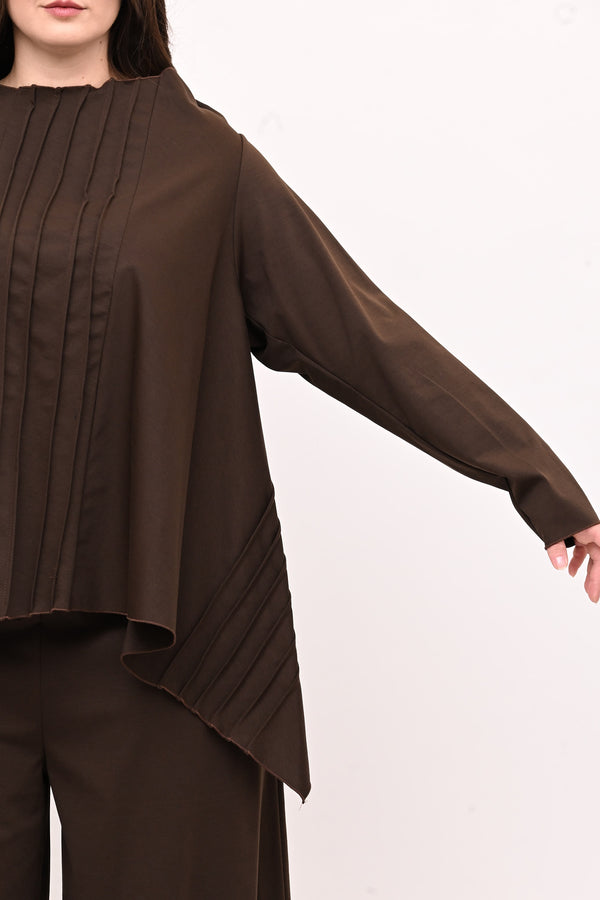 Completo punto Milano cuciture - Moro