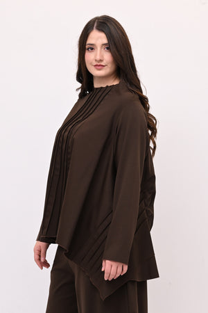 Completo punto Milano cuciture - Moro