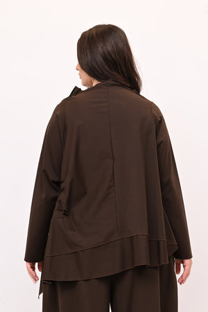 Completo punto Milano cuciture - Moro